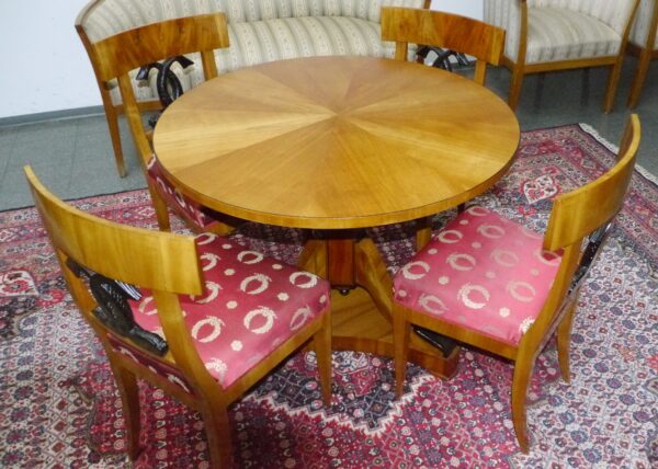 Jugendstil Sitzgarnitur Tisch mit 4 Stühlen