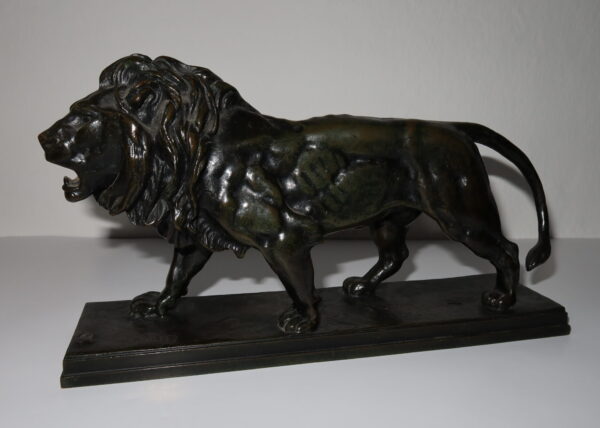 Bronze Skulptur " Löwe " signiert A.L. Barye