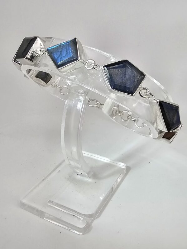 925 Silber- Armband mit Labradorit