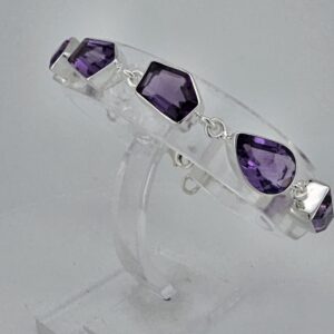 925 Silber-Armband mit Amethyst