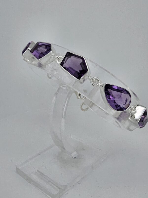 925 Silber-Armband mit Amethyst