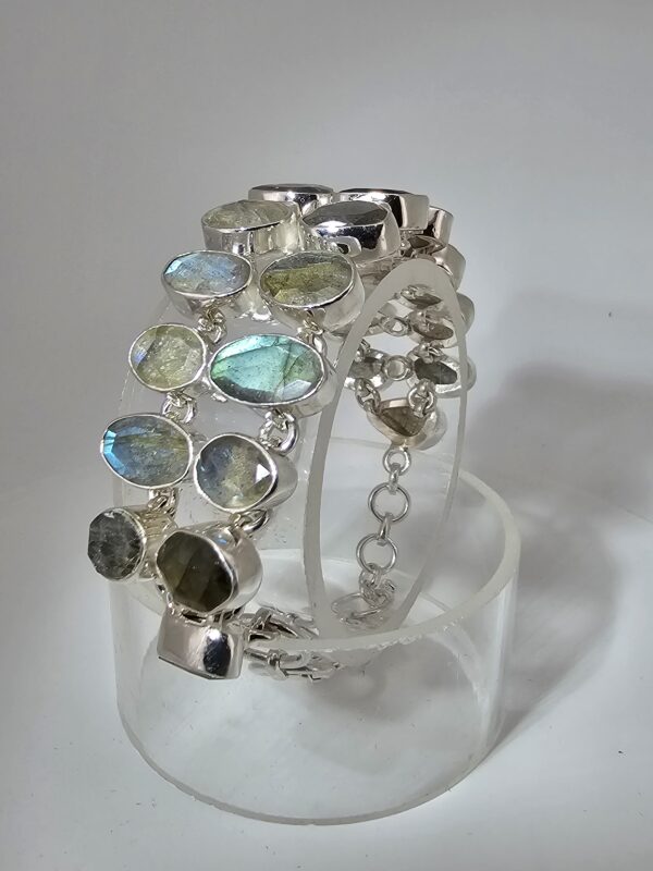 925 Silber Armband mit Labradorit