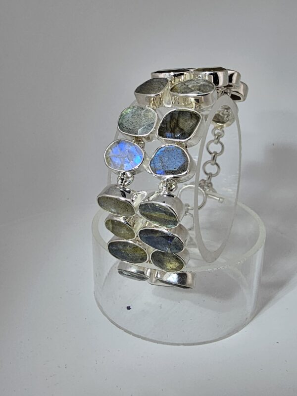 925 Silber Armband mit Labradorit