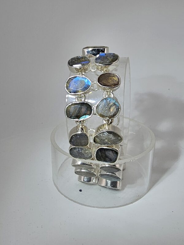 925 Silber Armband mit Labradorit