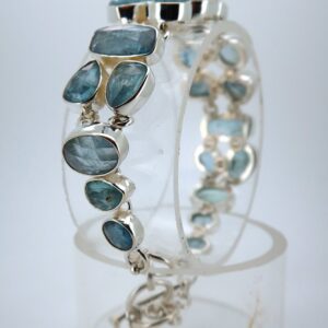 925 Silberarmband Aquamarin