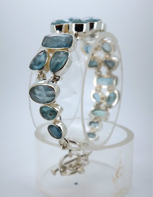 925 Silberarmband Aquamarin