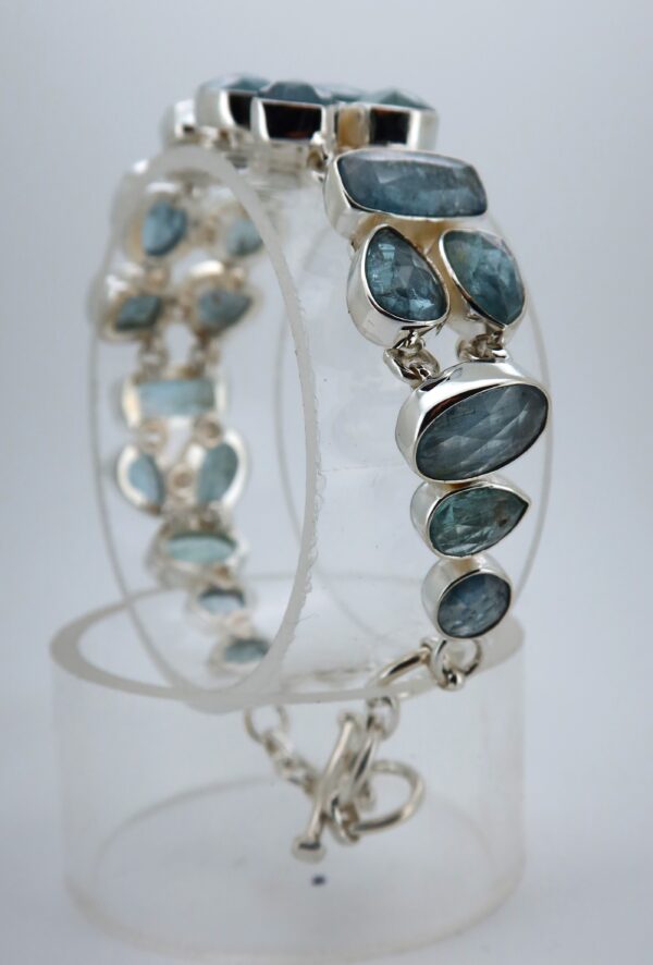 925 Silberarmband Aquamarin