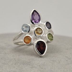 925 Silber Chakra Ring