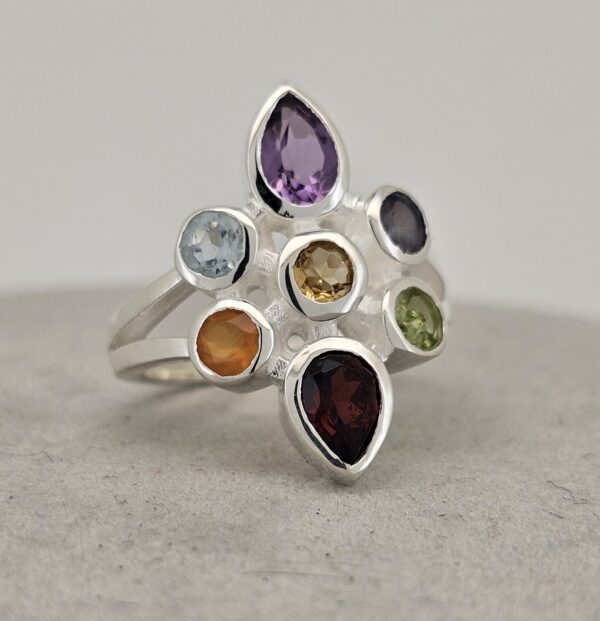 925 Silber Chakra Ring